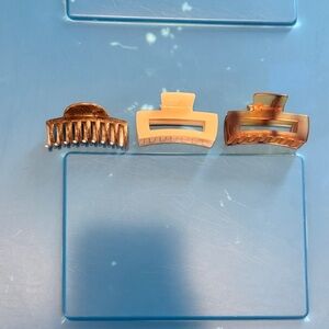 Stylish Hair Claw Clip Set - Brown, Cream, Tan